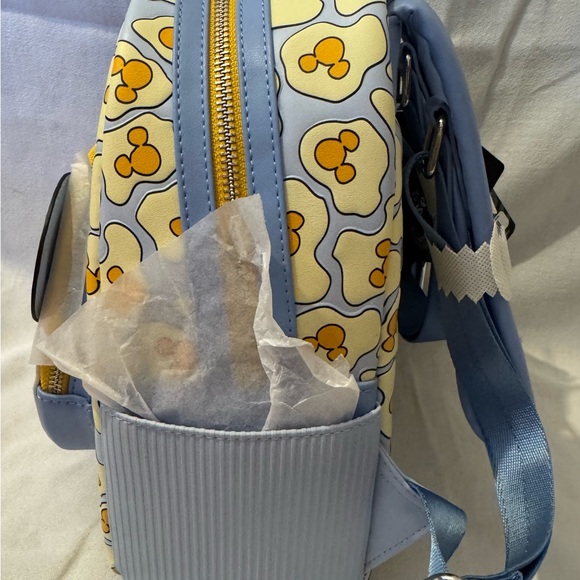 Loungefly Disney Mickey Mouse Waffle Backpack - Yellow and Blue NWT Loungefly Mickey Mouse Mini Wafgle Backpack - Yellow and  main image 3
